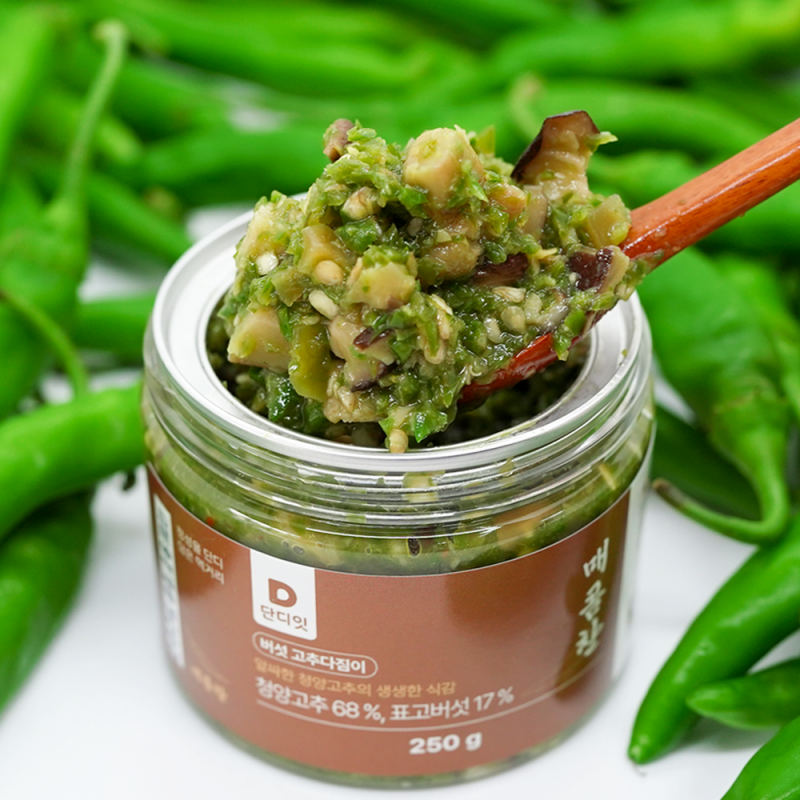 단디담음,혁신전용)단디잇 매콤찬 고추다짐이 4종 250g